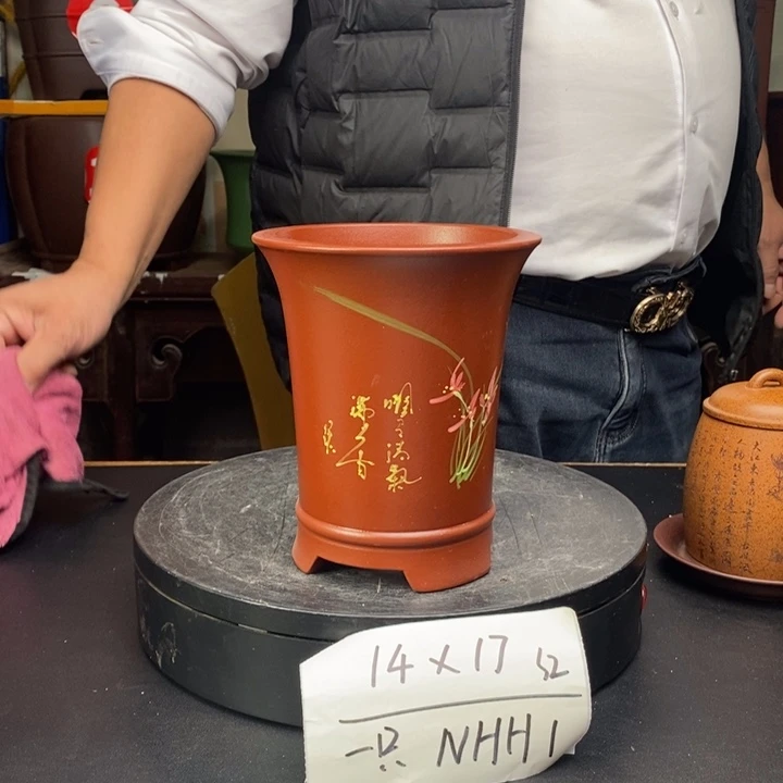 紫砂花盆货号一只NHH1