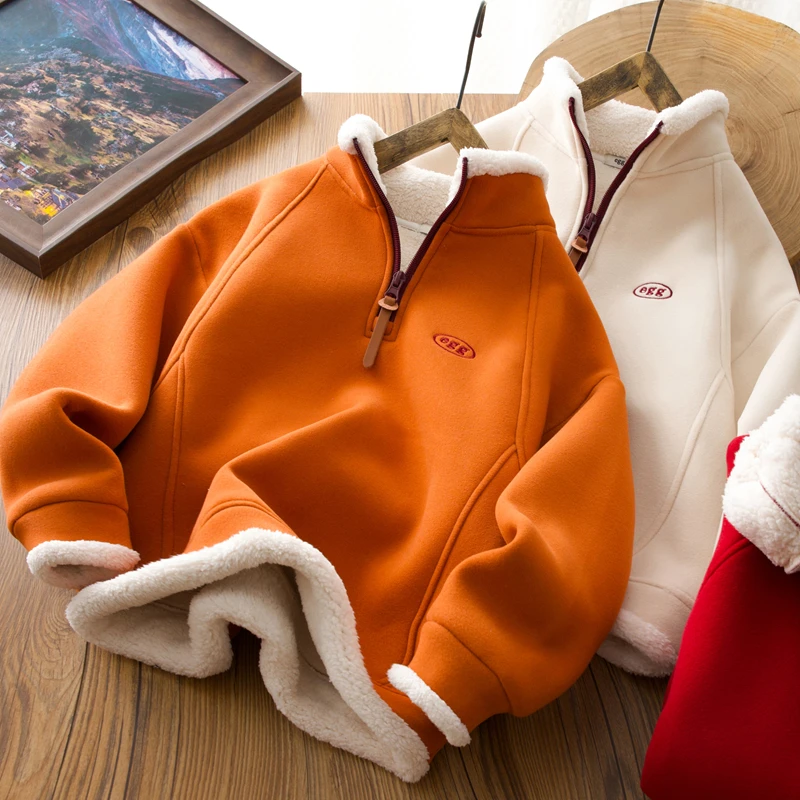 儿童新中式卫衣萌娃穿搭男女童喜庆加厚套头衫中大童洋气上衣