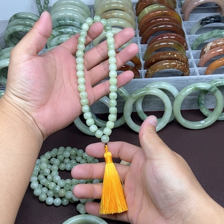 蛇纹石玉手链未镶嵌