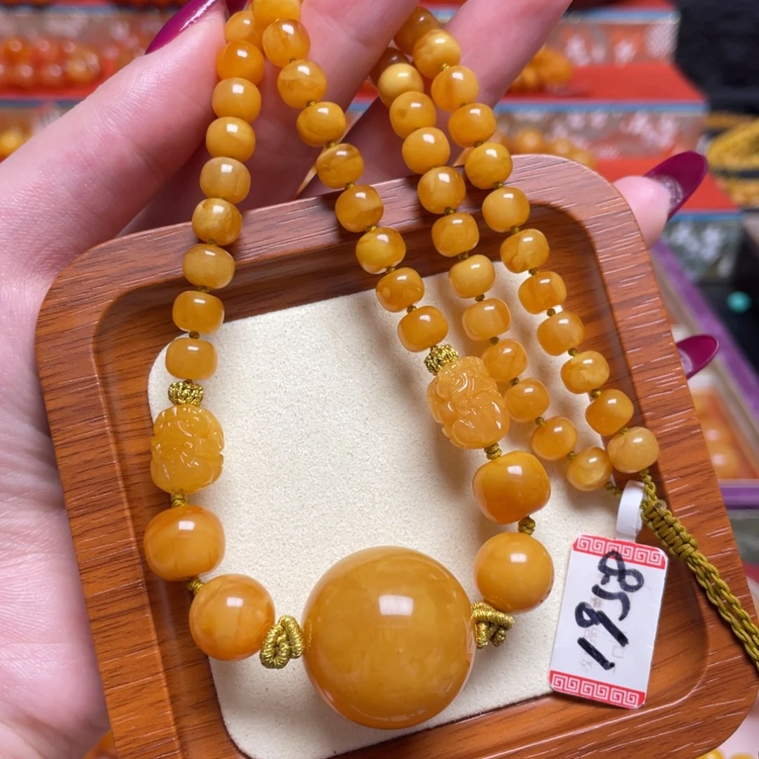 蜜蜡颈饰未镶嵌项链