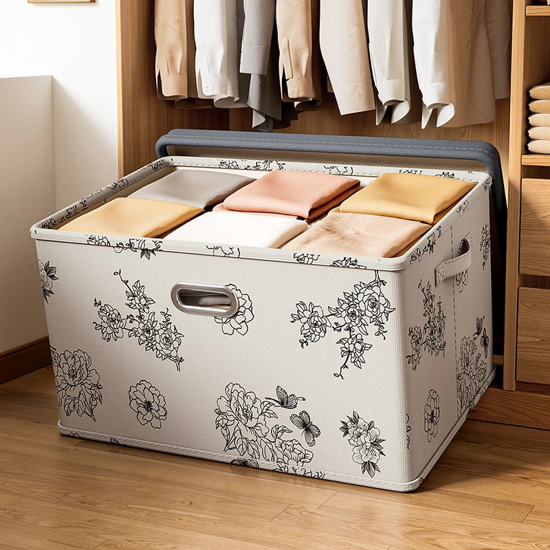 衣服收纳箱家用换季衣物分层可折叠整理盒宿舍衣柜被子带盖储物筐