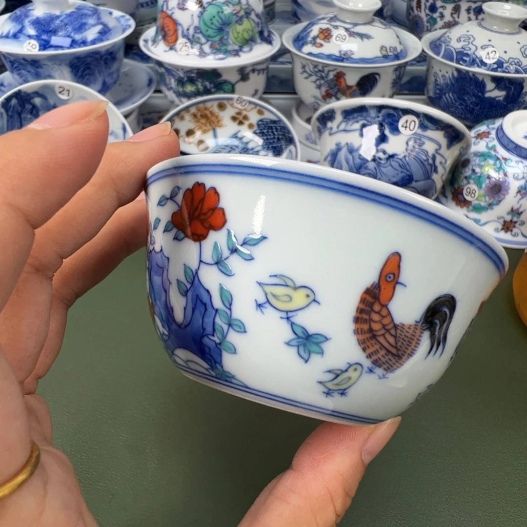 陶瓷景德镇纯手工纯手绘茶具木木50