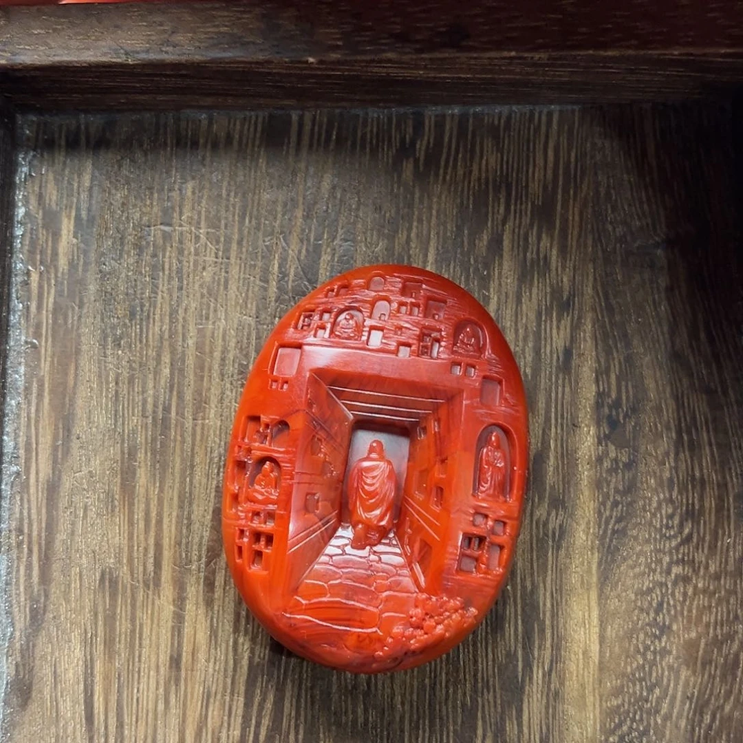 沧***田颈饰未镶嵌南红玛瑙