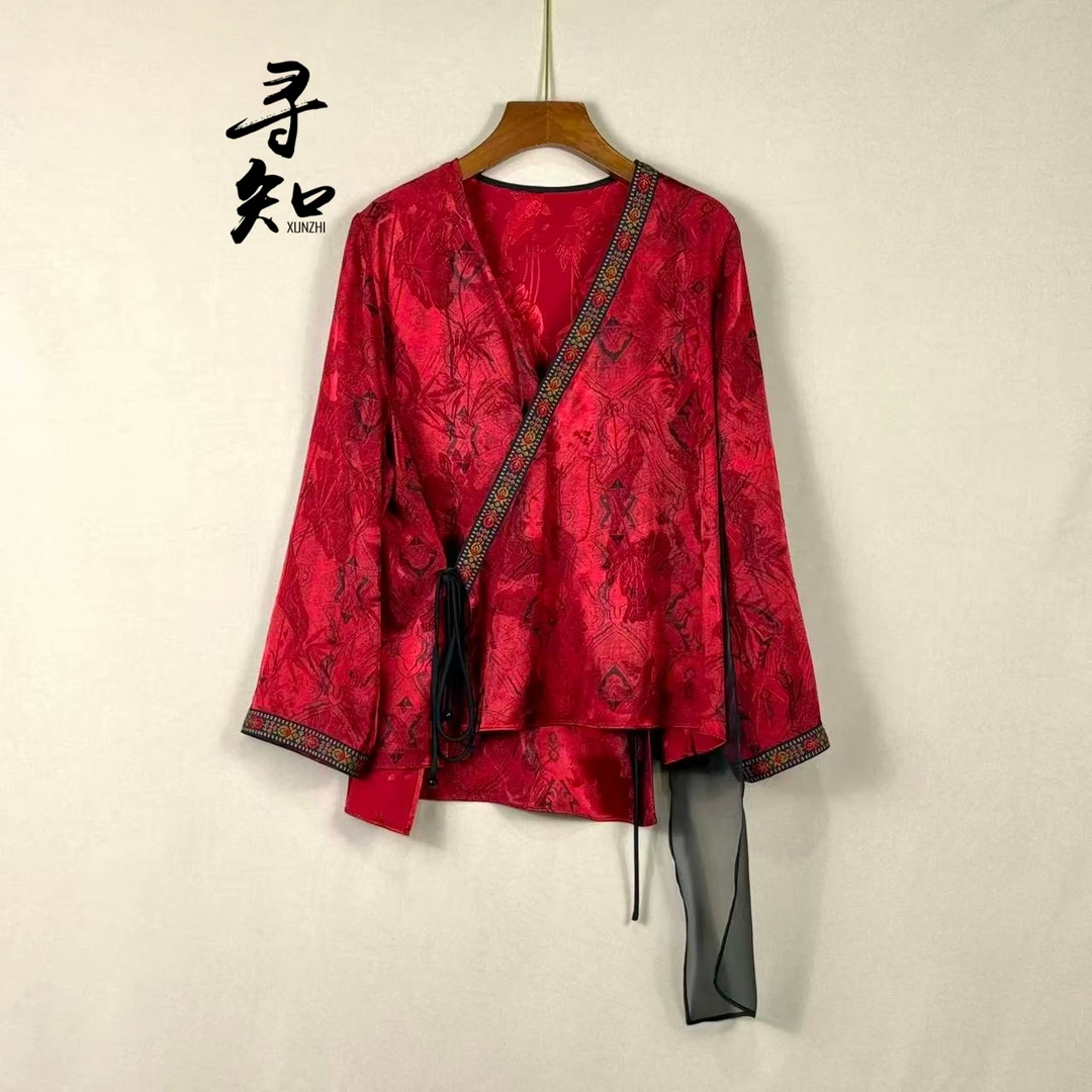 寻知·朱总原创设计XZS256F丝棉染绛上衣