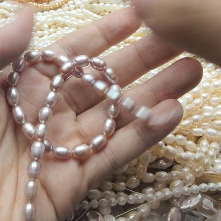 晨***。玛瑙/玉髓未镶嵌珠宝半成品紫色小枣珠。卡6mm