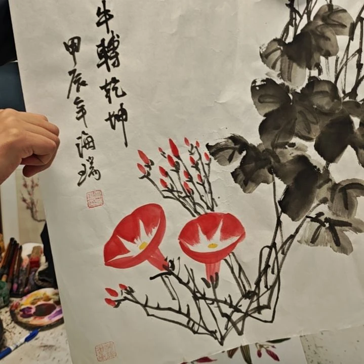 国画贾海瑞老师现场定制