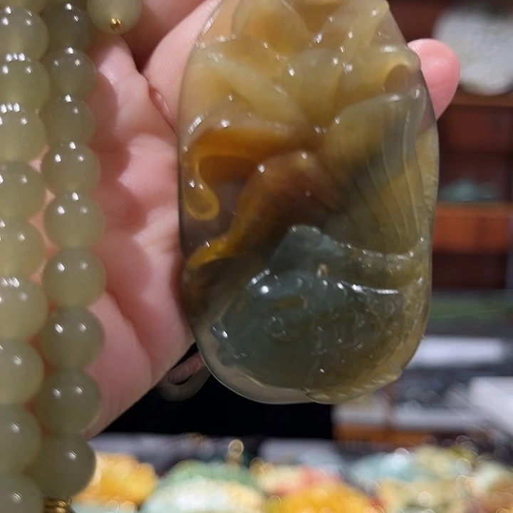 未镶嵌岫玉毛衣链