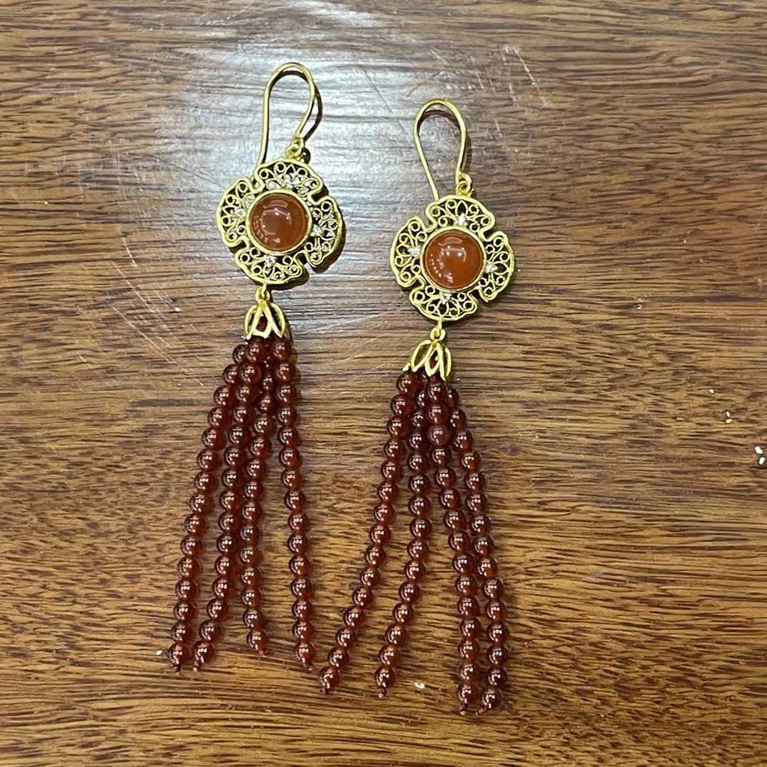 铜吊坠 <花丝吊坠->A32