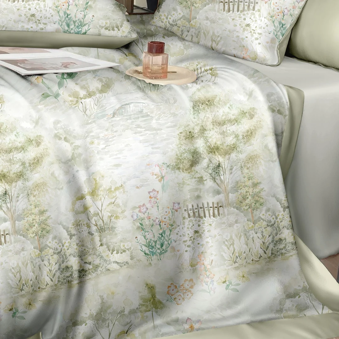 花菱柔光长绒棉四件套