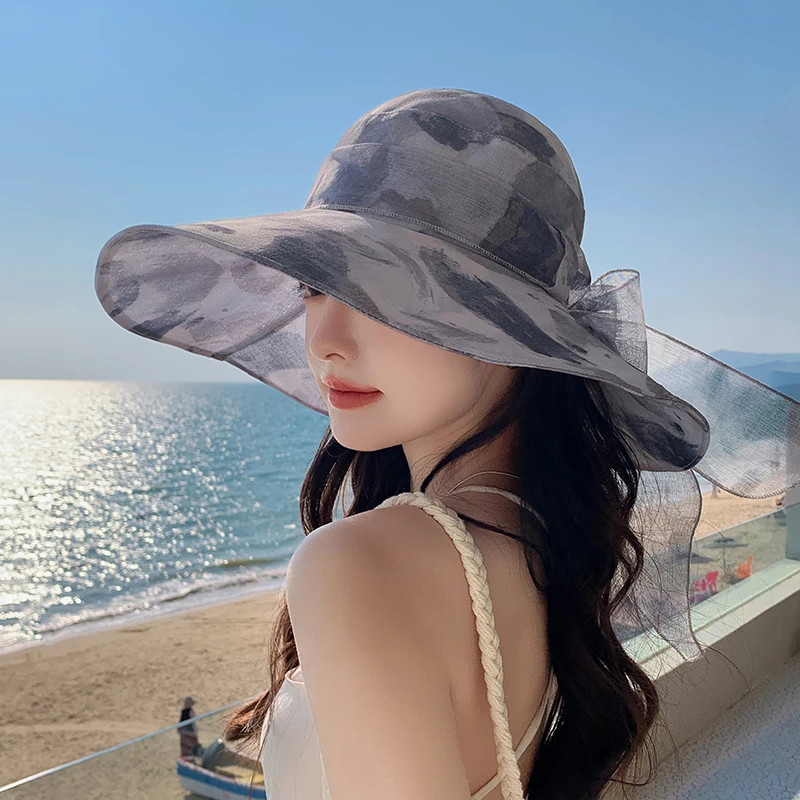 五十岁女人帽子2025新款遮阳帽防晒夏季大帽檐中年妈妈太阳凉帽夏