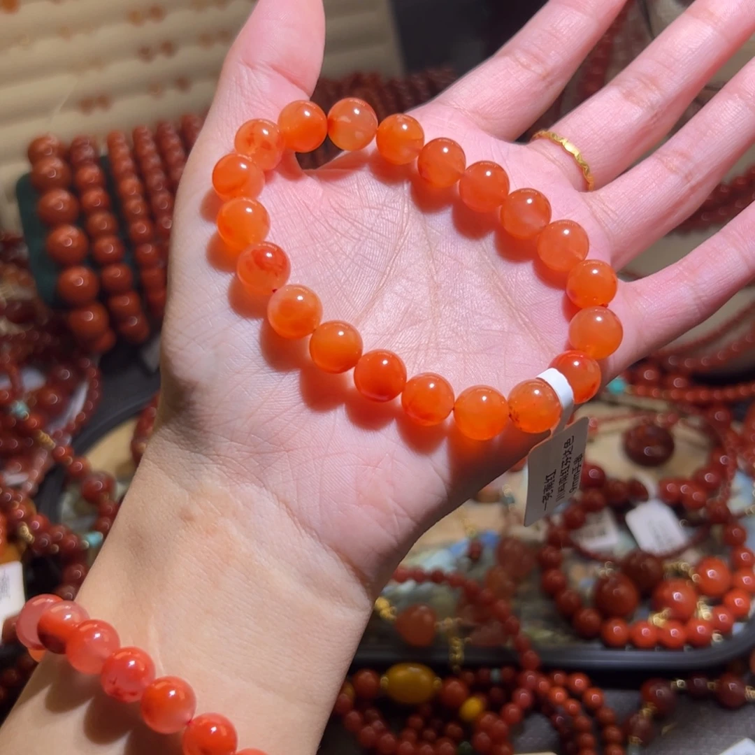 南红玛瑙未镶嵌手串9mm