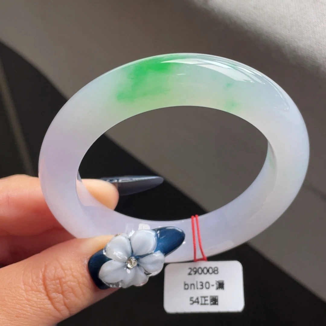 翡翠未镶嵌手镯【上新强推】冰胶春彩厚装手镯