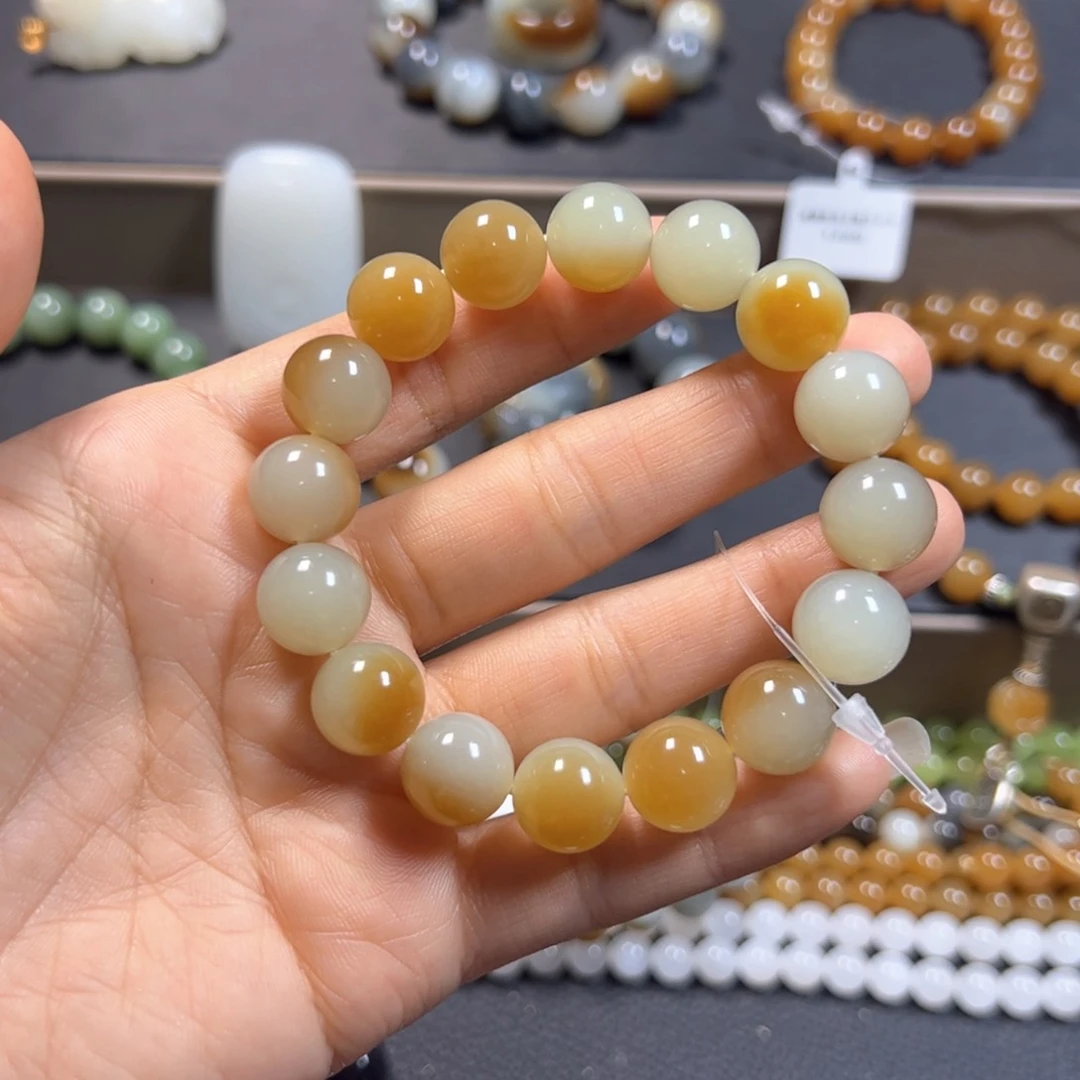 和田玉手链未镶嵌慧**8