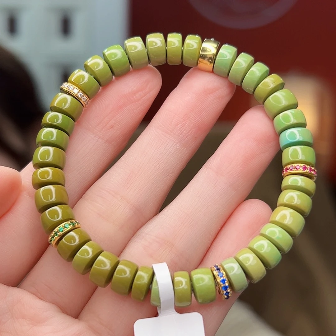 绿松石18K金镶嵌珠宝奇石