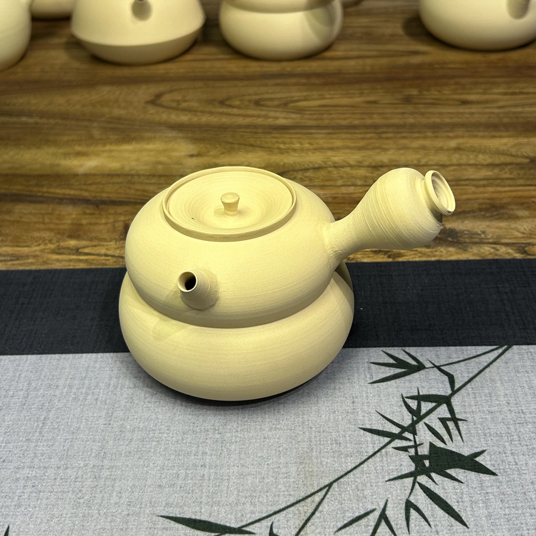 纯手工白泥葫芦砂铫煮水壶容量400cc