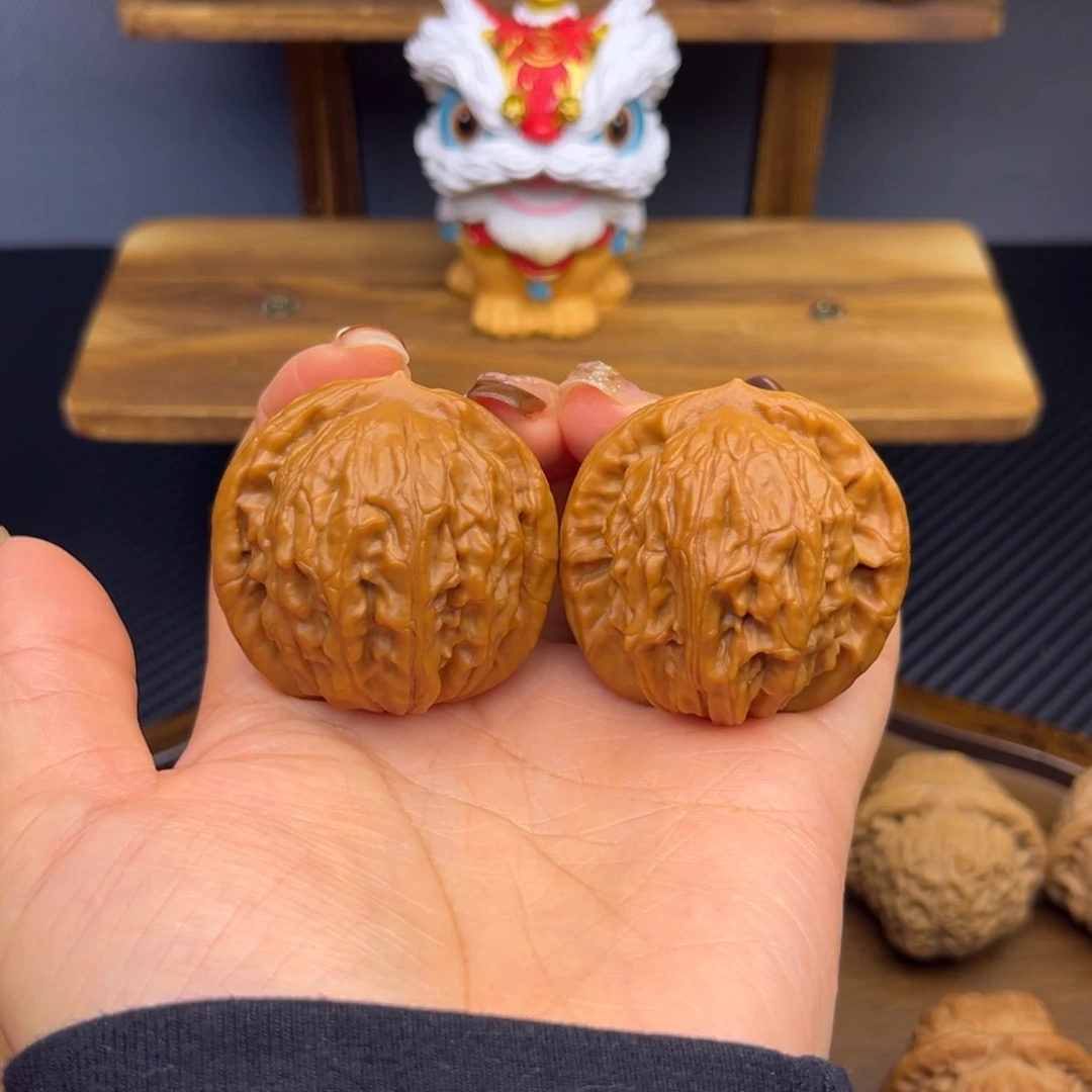 把件文玩核桃大红袍 42 打底微微修