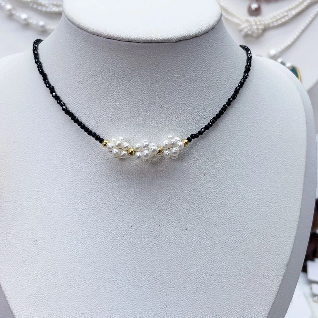 颈饰银S925镶嵌淡水珍珠