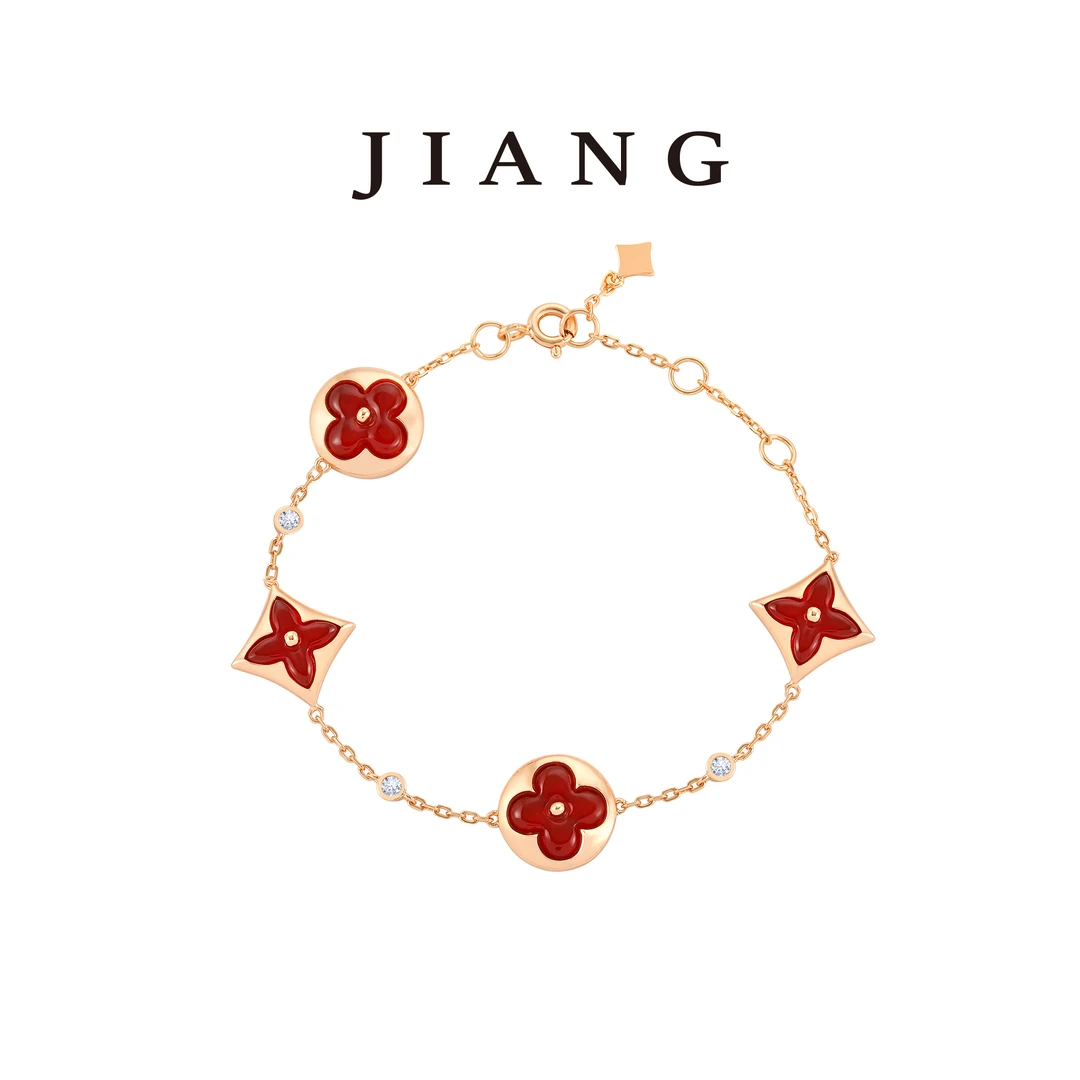 铜合金石英石手链 CNC精工 尖花气质时尚轻奢手链 4333