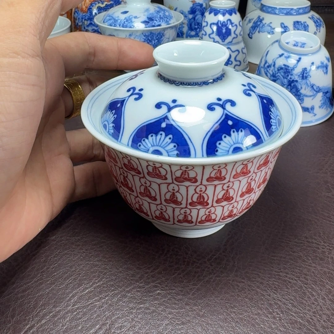 暖***、瓷片当代景德镇陶瓷手绘茶具