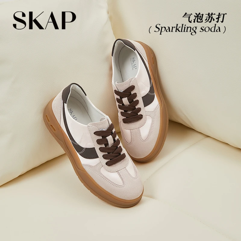 SKAP圣伽步气泡苏打女鞋2026春季运动休闲鞋增高女德训鞋AFP20AM6