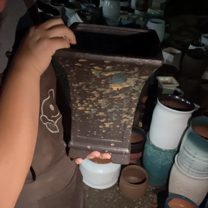 紫砂花盆口20高27正品正品