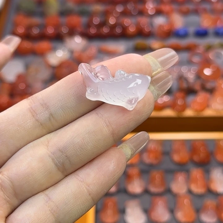 南红玛瑙未镶嵌珠宝半成品锦鲤