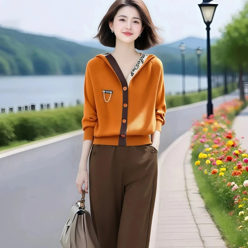 时尚休闲运动套装女春秋2025年新款小个子洋气减龄宽松通勤两件套