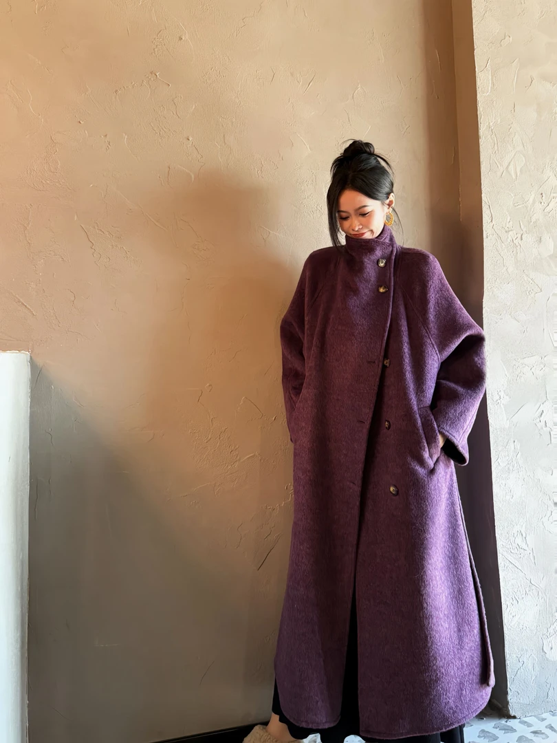 【小小苏定制】2025新款立领超显瘦松弛时尚羊毛大衣