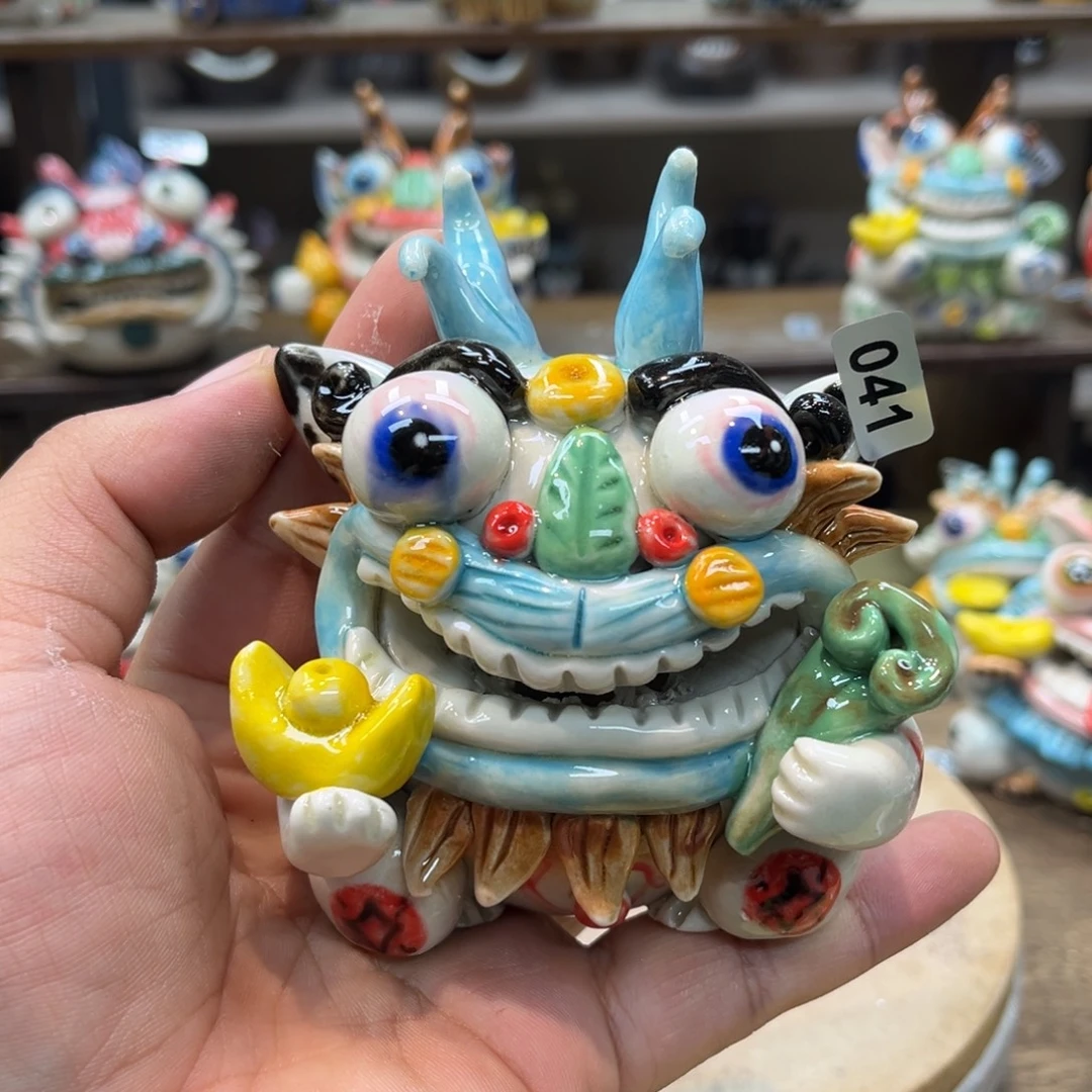 摆件纯手工抽象陶瓷摆件041