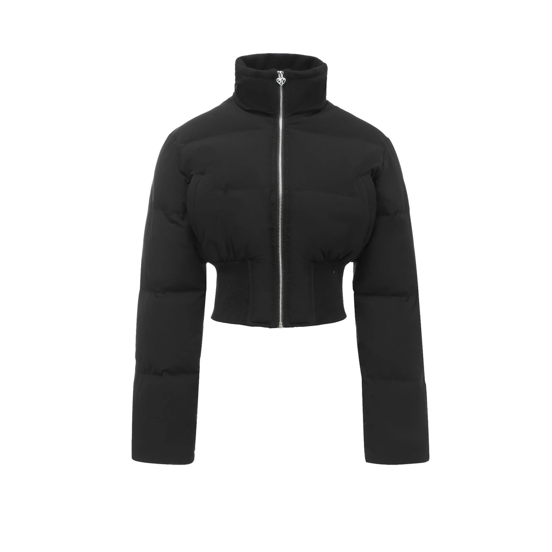 【行了行了】1JINN STUDIO 黑色保暖加厚短款刺绣棉服