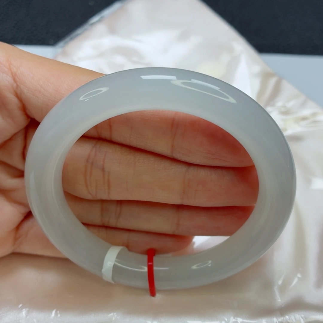 未镶嵌手镯翡翠老坑53圈冰胶果冻肉014高货瑕疵漏