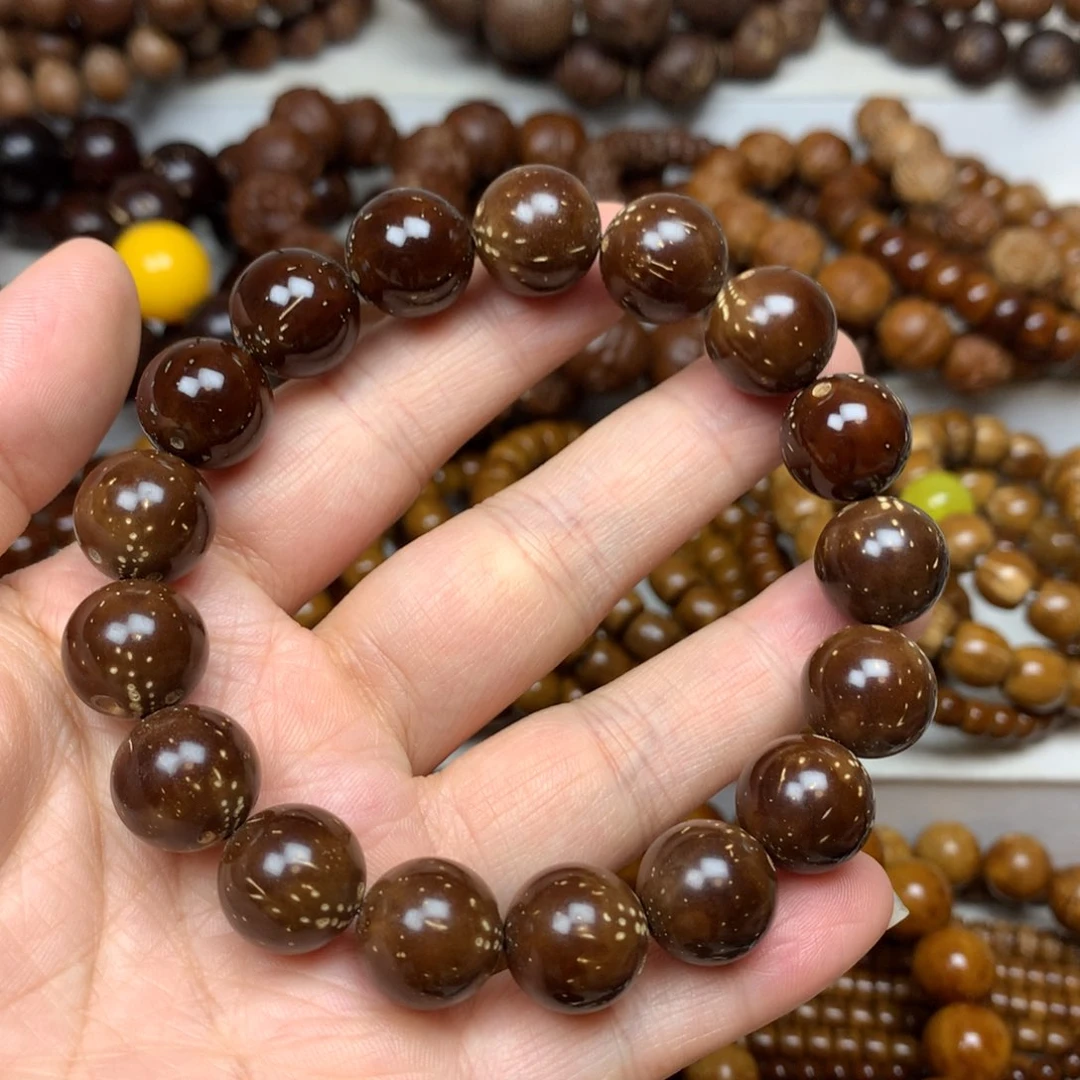 紫金鼠手串13.5mm红皮单圈手串
