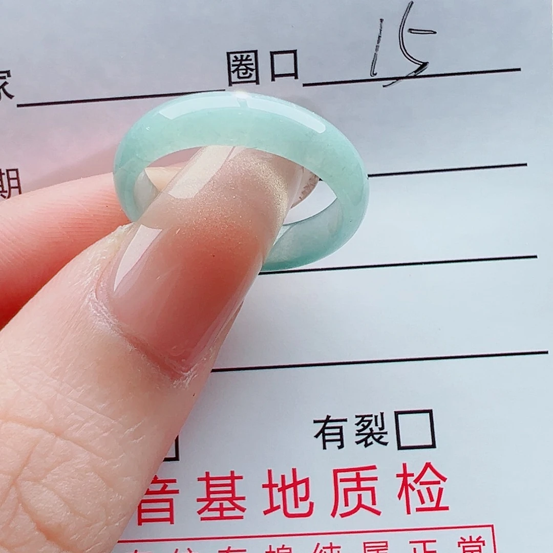 未镶嵌戒指翡翠?***人戒圈