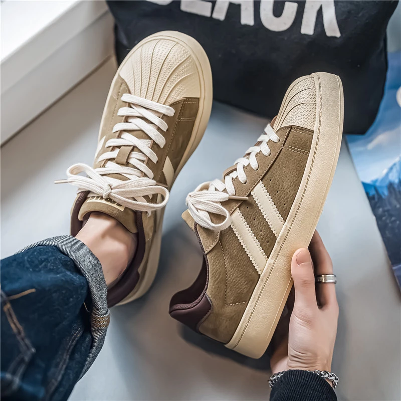 贝壳头男鞋阿迪同款春夏软底增高潮流百搭休闲舒适运动健身潮鞋子