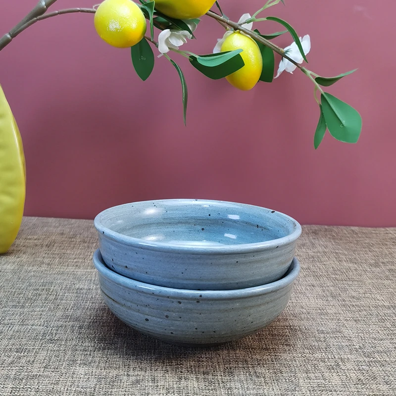 w51新人福利2只装-景德镇陶瓷饭碗家用汤碗粗陶高温冰裂纹餐具