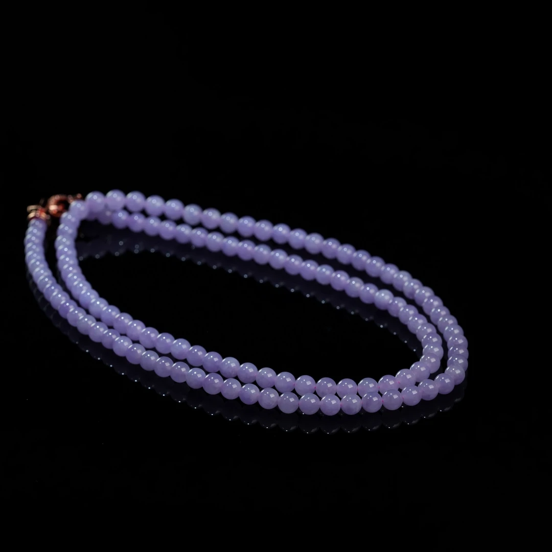 YQR055  翡翠满紫珠串