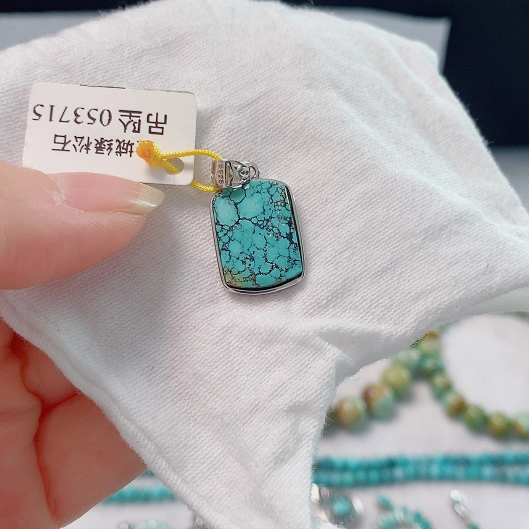 绿松石银S925镶嵌珠宝奇石