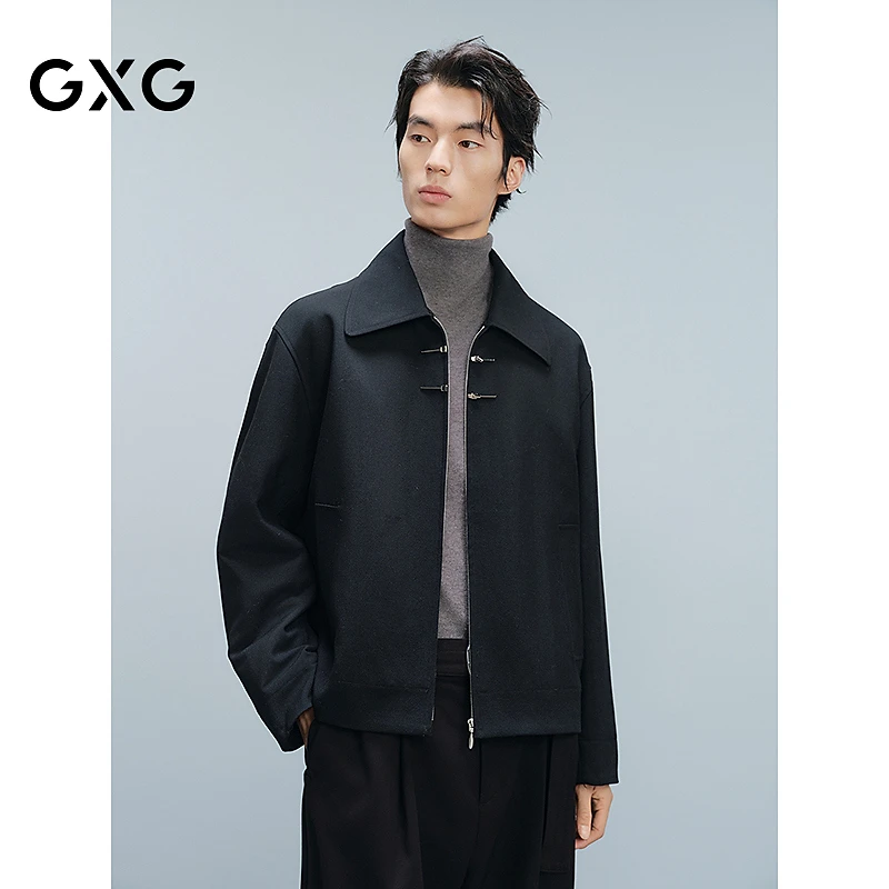 GXG男装 新中式夹棉夹克男外套24年冬#G24X214069