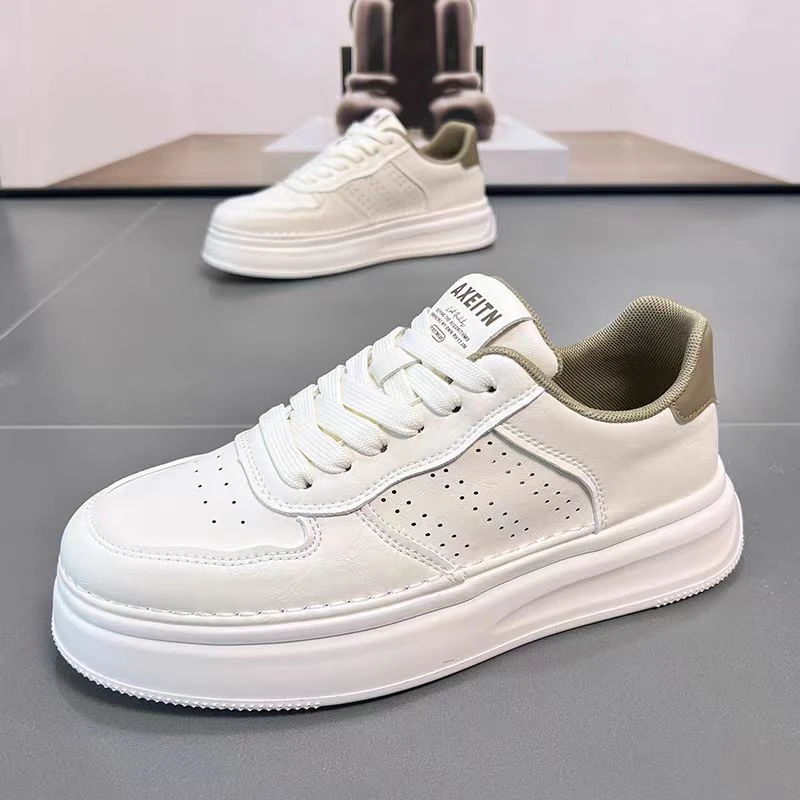 79010小白鞋休闲板鞋厚底休闲鞋纳帕皮车缝线夏季