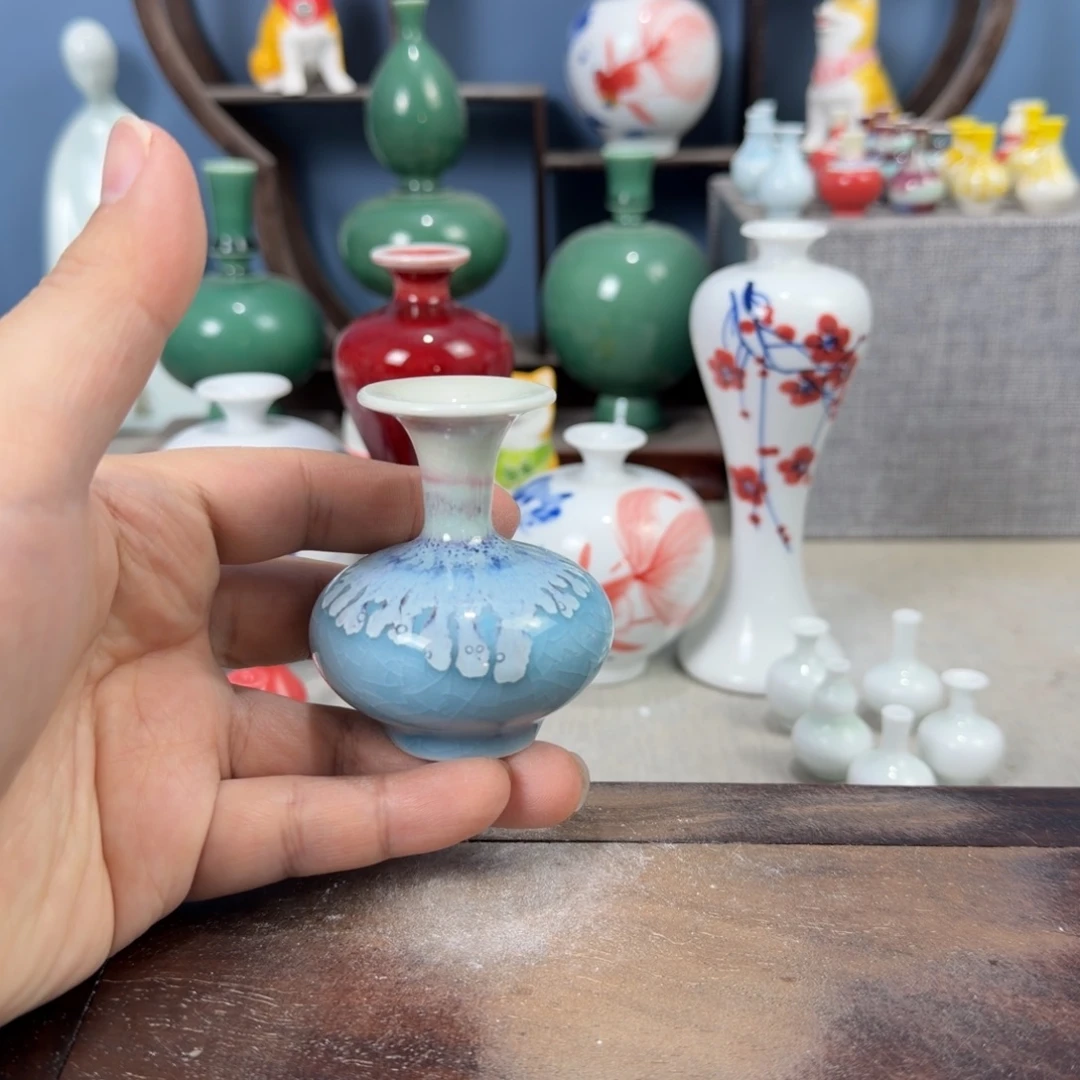 陶瓷手工小花器摆件
