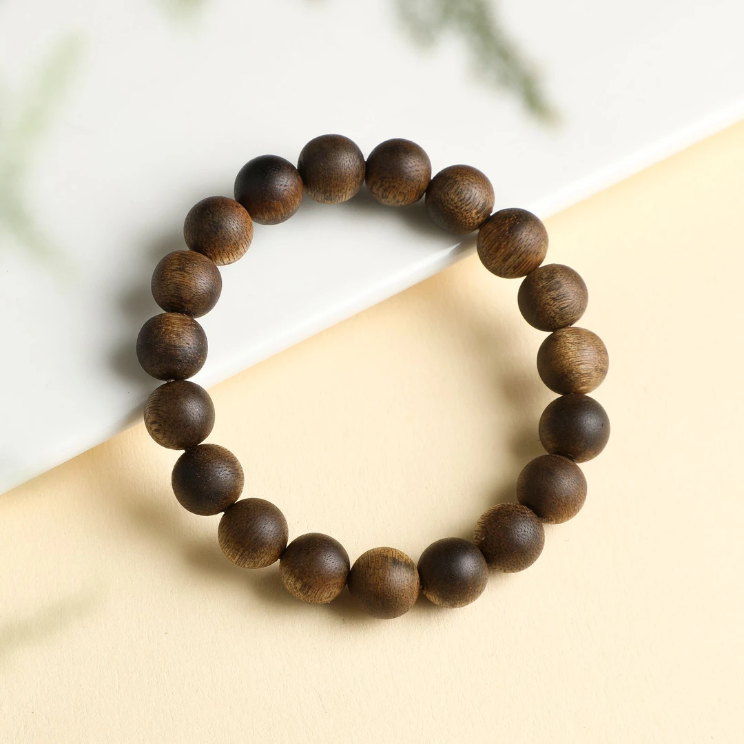 沉香【云上珠宝】9分沉水沉香老香单圈手串 V16827-10mm+（商城）