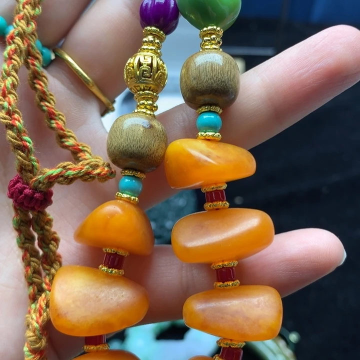 蜜蜡颈饰未镶嵌吊坠