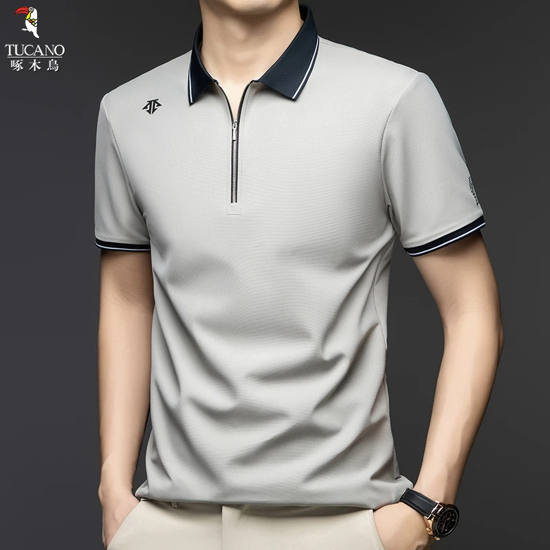 啄木鸟2025年夏季百搭新款男士亲肤舒适男士夏季通勤T恤