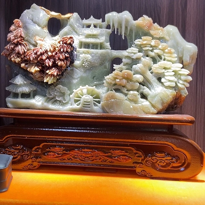 蛇纹石玉（覆膜）合金珠宝奇石