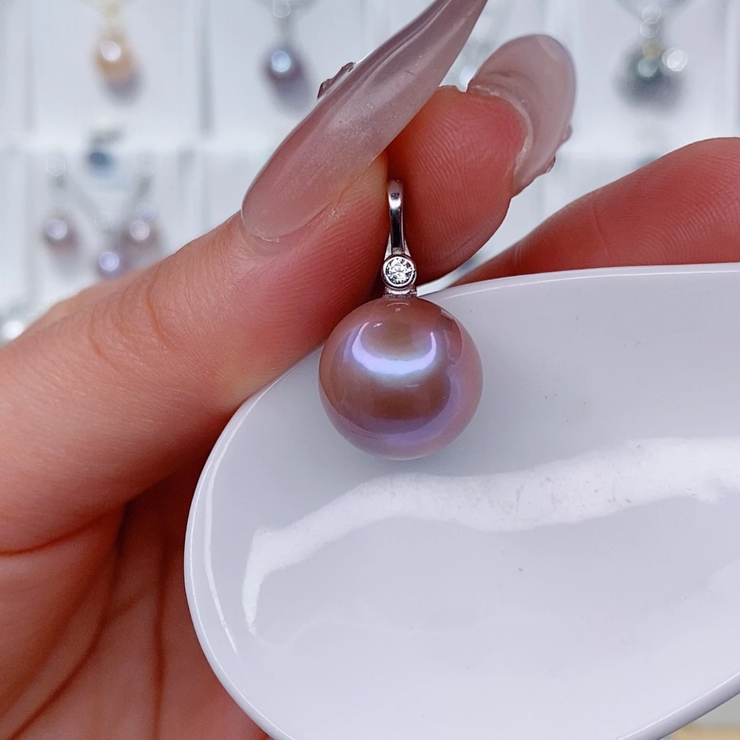 银S925镶嵌吊坠(赠链)淡水珍珠14➕