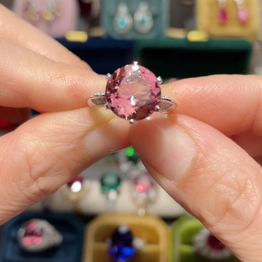 戒指碧玺18K金镶嵌4.2ct