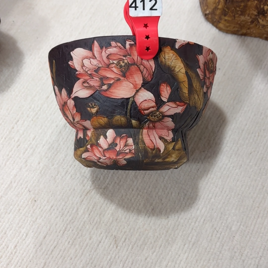 迎***心花盆紫砂陶瓷多肉花盆瑕疵