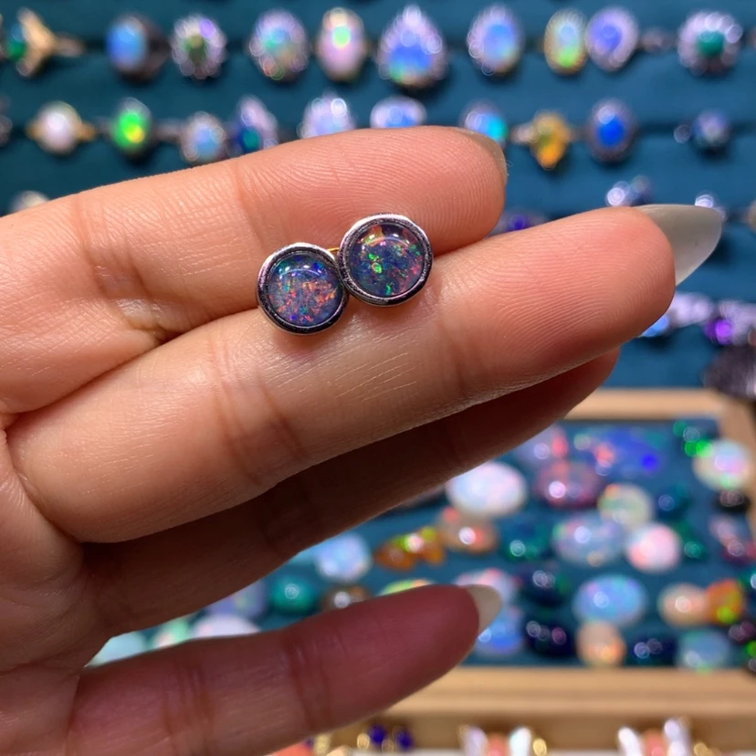 【闪购商品】欧泊银S925镶嵌耳饰款式?*蓁