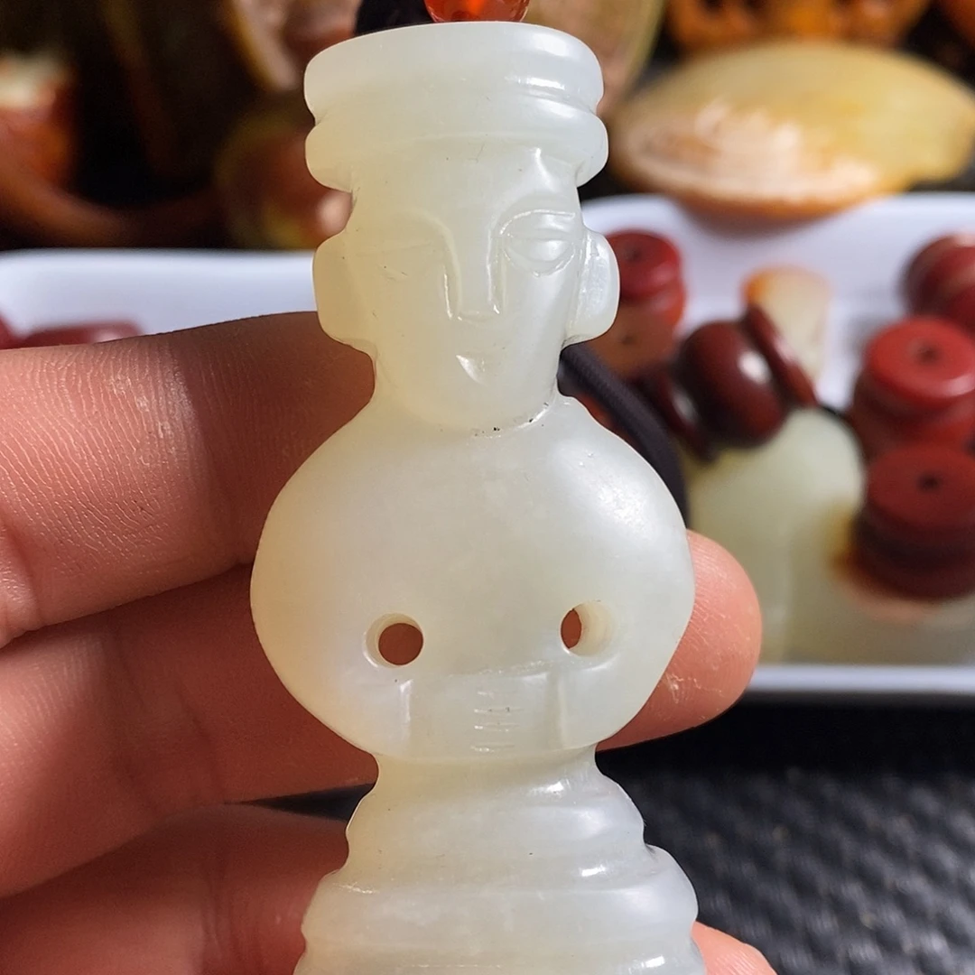 蛇纹石玉合金颈饰