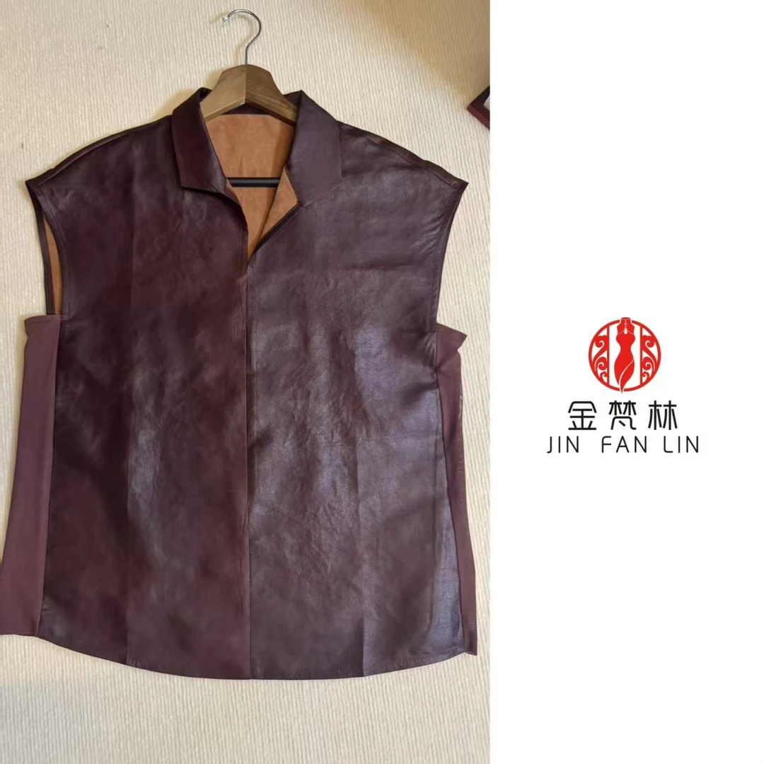 【周记元旦福利】凤萧吟红色-新中式中国风香云纱桑蚕丝龟纹背心